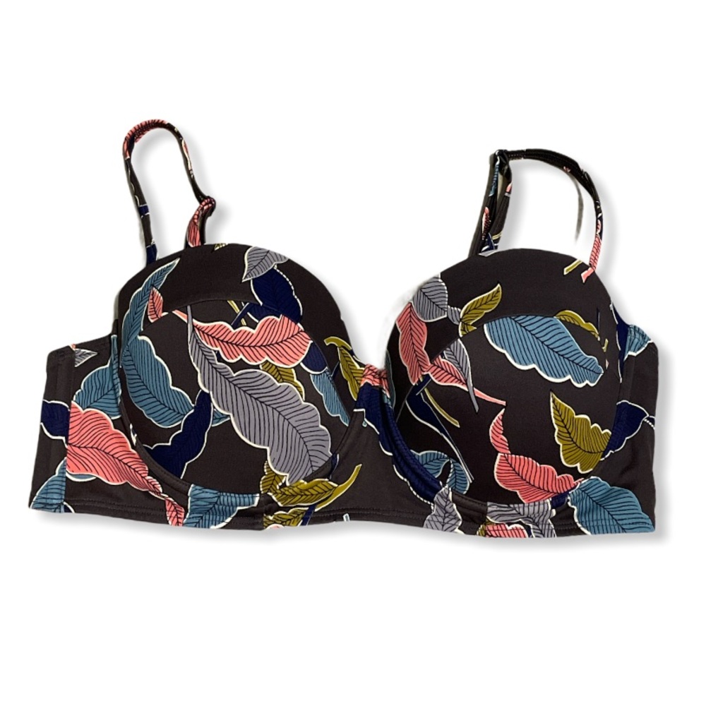 Boden Milos Cup-Size Bikini Top In Blue Floral